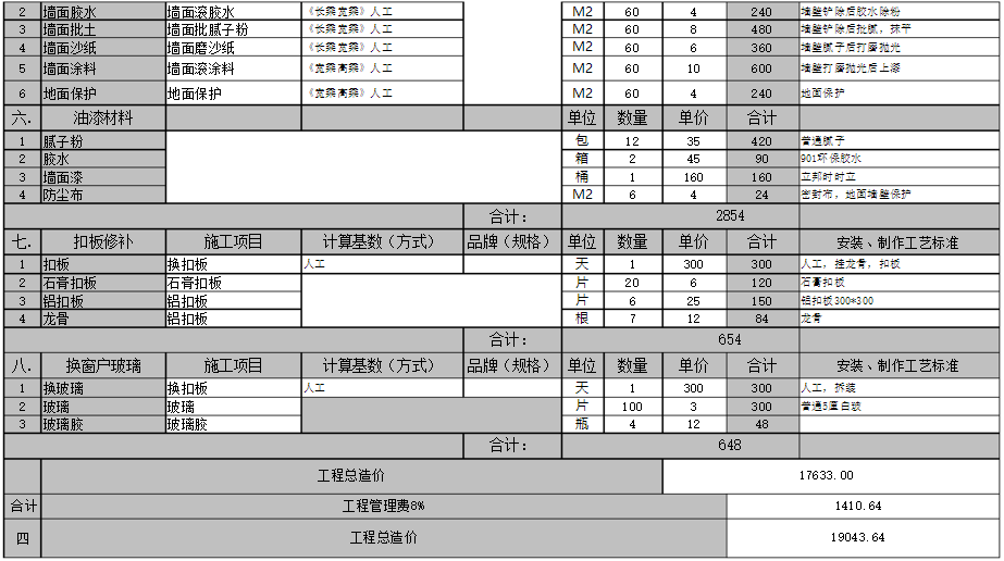 深圳廠房裝修報(bào)價(jià)表